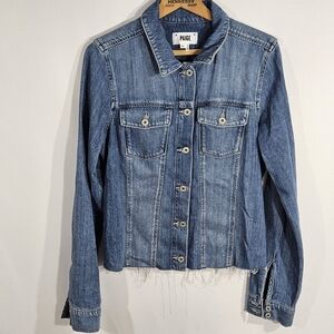 Paige Denim Jean Jacket Raw Hem